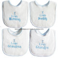 OEM Produce personnalisée conception imprimée coton Terry Terry Baby Feeder Baby Bib